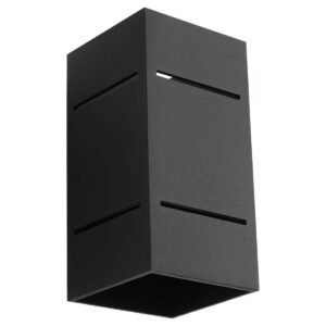 Wall Lamp Blocco Black Modern Indoor Wall Lights Great Lighting UK Ltd