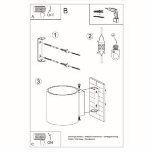 Wall Lamp Orbis Concrete Single Wall Lights Great Lighting UK Ltd
