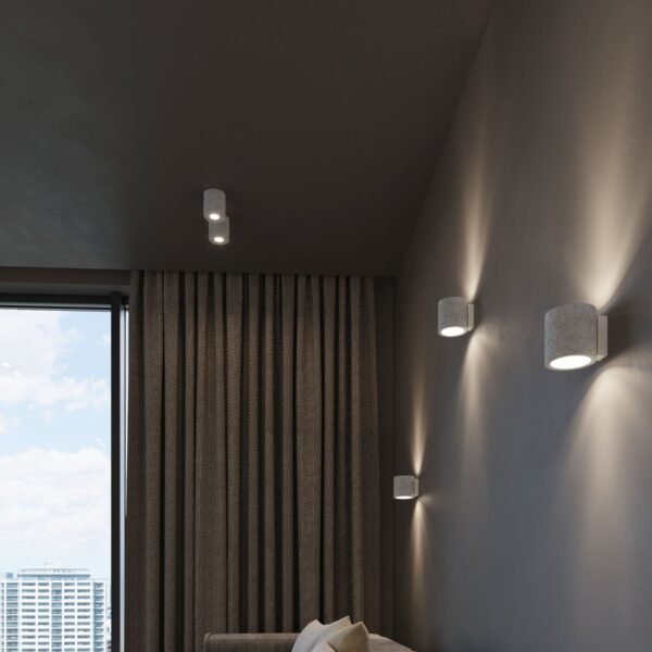 Wall Lamp Orbis Concrete Modern Indoor Wall Lights Great Lighting UK Ltd
