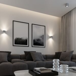 Wall Lamp Quad Concrete Single Wall Lights Great Lighting UK Ltd