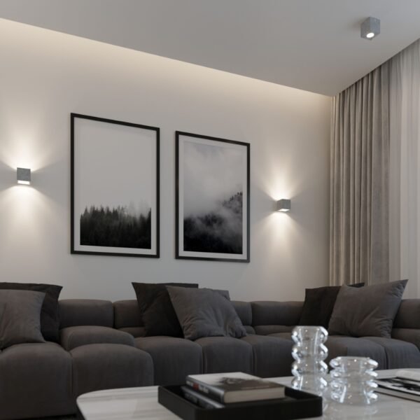 Ceiling Lamp Quad Concrete Modern Ceiling Lights Great Lighting UK Ltd