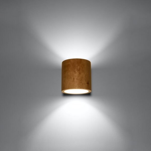 Wall Lamp Orbis Natural Wood Modern Indoor Wall Lights Great Lighting UK Ltd