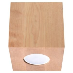 Ceiling Lamp Quad Natural Wood Single Ceiling Lights Great Lighting UK Ltd