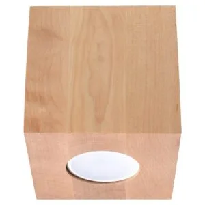 Wooden Ceiling Light Quad Natural Wood Modern Single Ceiling Lights Great Lighting UK Ltd