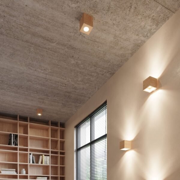 Ceiling Lamp Quad Natural Wood Modern Ceiling Lights Great Lighting UK Ltd