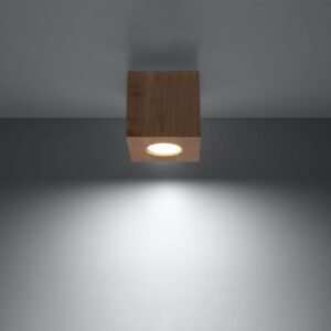 Wooden Ceiling Light Quad Natural Wood Modern Single Ceiling Lights Great Lighting UK Ltd