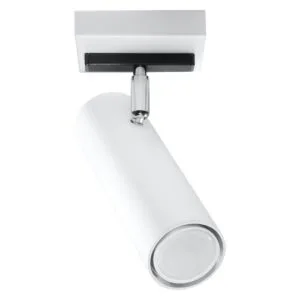 Direzione Single Ceiling Spotlight - White Bedroom Ceiling Lights Great Lighting UK Ltd
