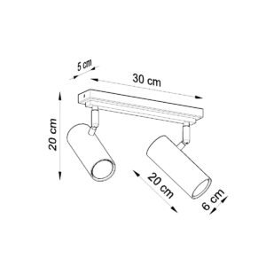 Ceiling Lamp Direzione 2 White Track Lighting Great Lighting UK Ltd