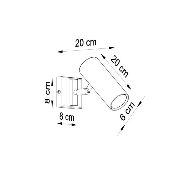 Wall Lamp Direzione Black Single Wall Lights Great Lighting UK Ltd