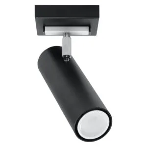 Direzione Single Ceiling Spotlight - Black Bedroom Ceiling Lights Great Lighting UK Ltd