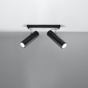 Ceiling Lamp Direzione 2 Black Track Lighting Great Lighting UK Ltd