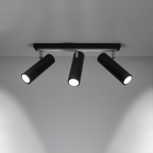 Ceiling Lamp Direzione 3 Black Track Lighting Great Lighting UK Ltd