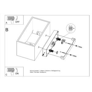 Wall Lamp Quad Maxi Black Box Wall Lights Great Lighting UK Ltd