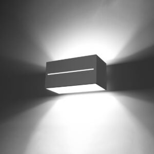 Wall Lamp Lobo Maxi Grey Box Wall Lights Great Lighting UK Ltd