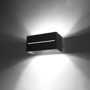 Wall Lamp Lobo Maxi Black Box Wall Lights Great Lighting UK Ltd