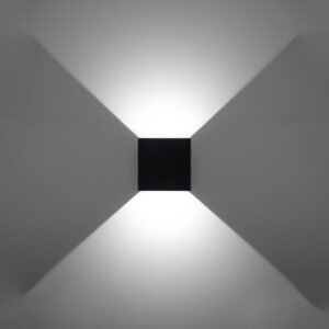Wall Lamp Luca Black Led Ip54 Single Wall Lights Great Lighting UK Ltd