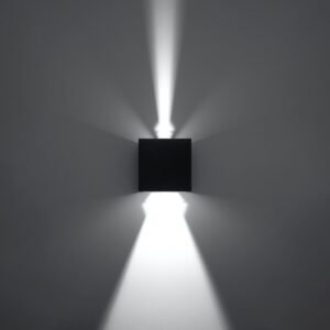 Wall Lamp Luca Black Led Ip54 Single Wall Lights Great Lighting UK Ltd