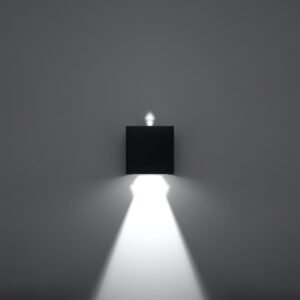 Wall Lamp Luca Black Led Ip54 Single Wall Lights Great Lighting UK Ltd