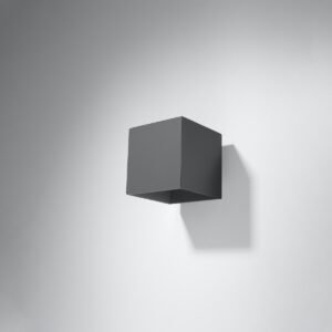 Wall Lamp Quad 1 Anthracite Box Wall Lights Great Lighting UK Ltd