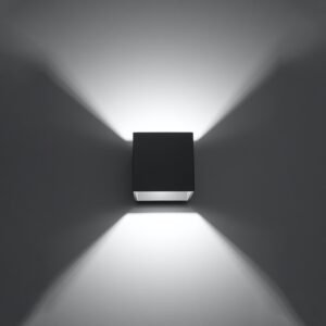 Wall Lamp Quad 1 Anthracite Box Wall Lights Great Lighting UK Ltd