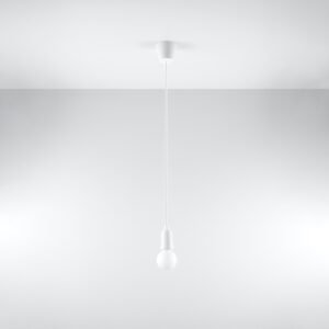 Pendant Lamp Diego 1 White Modern Single Pendants Great Lighting UK Ltd