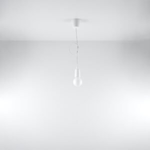 Pendant Lamp Diego 1 White Modern Single Pendants Great Lighting UK Ltd