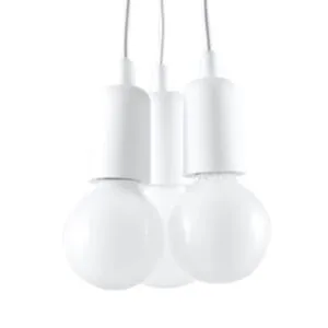Diego Pendant Light - 3 Light / White Industrial Pendant Lights Great Lighting UK Ltd