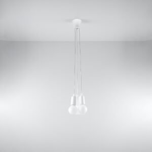 Pendant Lamp Diego 3 White Multi Pendants Great Lighting UK Ltd