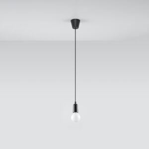 Pendant Lamp Diego 1 Black Modern Single Pendants Great Lighting UK Ltd