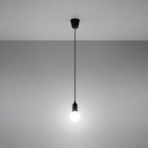 Pendant Lamp Diego 1 Black Modern Single Pendants Great Lighting UK Ltd