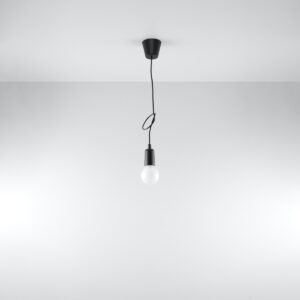 Pendant Lamp Diego 1 Black Modern Single Pendants Great Lighting UK Ltd