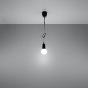 Pendant Lamp Diego 1 Black Modern Single Pendants Great Lighting UK Ltd