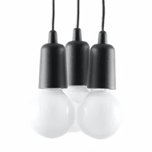 Diego Pendant Light - 3 Light / Black Black Pendant Lights Great Lighting UK Ltd