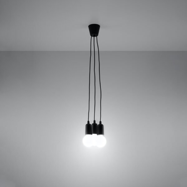 Pendant Lamp Diego 3 Black - Image 3