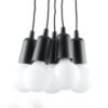 Pendant Lamp Diego 5 Black Multi Pendants Great Lighting UK Ltd