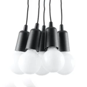 Diego Pendant Light - 5 Light / Black Black Pendant Lights Great Lighting UK Ltd