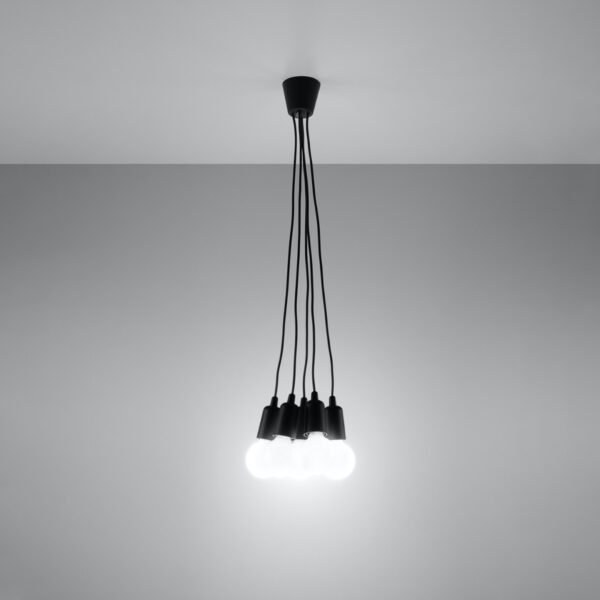 Pendant Lamp Diego 5 Black - Image 3
