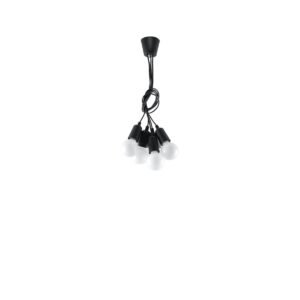 Pendant Lamp Diego 5 Black Multi Pendants Great Lighting UK Ltd
