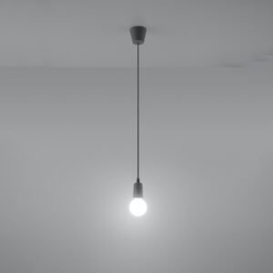 Pendant Lamp Diego 1 Grey Modern Single Pendants Great Lighting UK Ltd