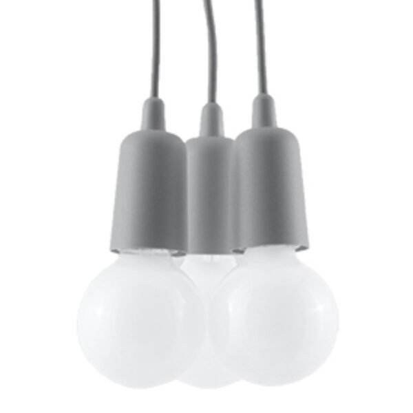 Pendant Lamp Diego 3 Grey