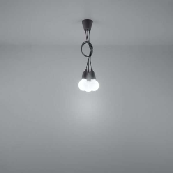Pendant Lamp Diego 3 Grey - Image 6