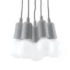 Diego Pendant Light - 5 Light / Grey Coloured Lights Fittings Great Lighting UK Ltd