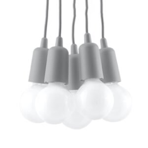 Pendant Lamp Diego 5 Grey