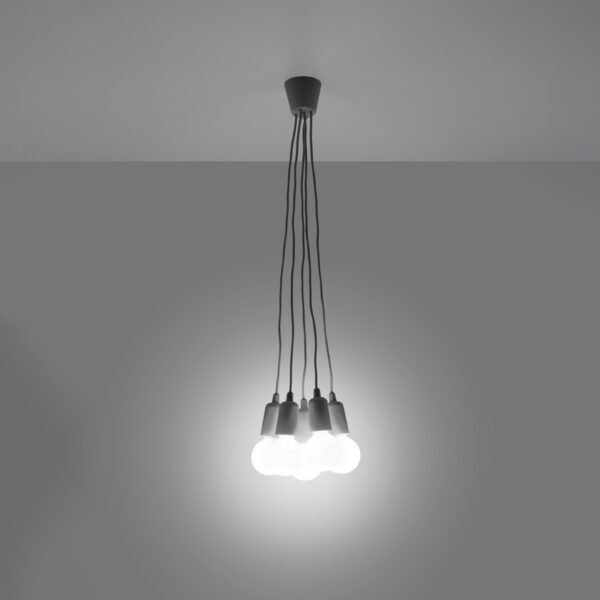 Pendant Lamp Diego 5 Grey - Image 3