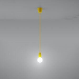 Pendant Lamp Diego 1 Yellow Modern Single Pendants Great Lighting UK Ltd