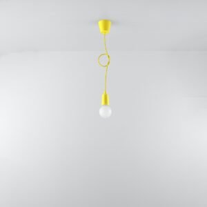 Pendant Lamp Diego 1 Yellow Modern Single Pendants Great Lighting UK Ltd