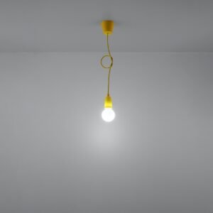 Pendant Lamp Diego 1 Yellow Modern Single Pendants Great Lighting UK Ltd