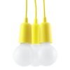 Pendant Lamp Diego 3 Yellow Multi Pendants Great Lighting UK Ltd