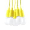 Pendant Lamp Diego 5 Yellow Multi Pendants Great Lighting UK Ltd