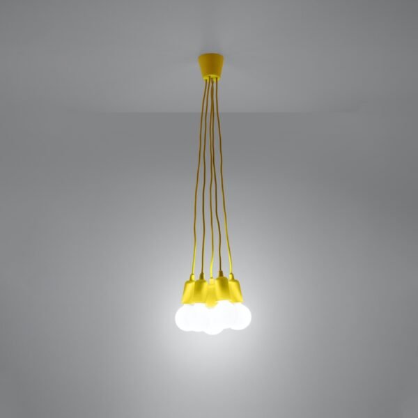 Pendant Lamp Diego 5 Yellow - Image 3